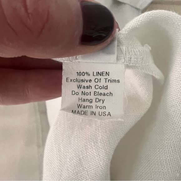 Women’s Small 100% Linen Layered Dress Architectural Minimalist Monochrome USA - Picture 11 of 14